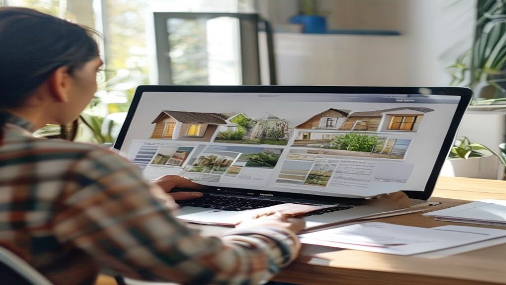 Vibrant house listings showcasing a range of homes for sale, from cozy cottages to spacious modern properties.